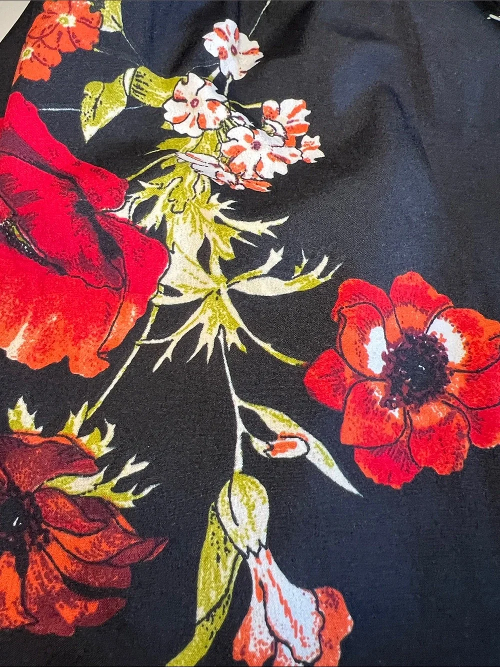 Band of Gypsies M Jumpsuit Black Red Floral Wide Leg Bustier Boho Festival Flowy